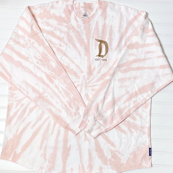 NEW Disney Spirit Jersey Disneyland Resort Tie-Dye Briar Rose Gold Glitter Sz L - Picture 5 of 10
